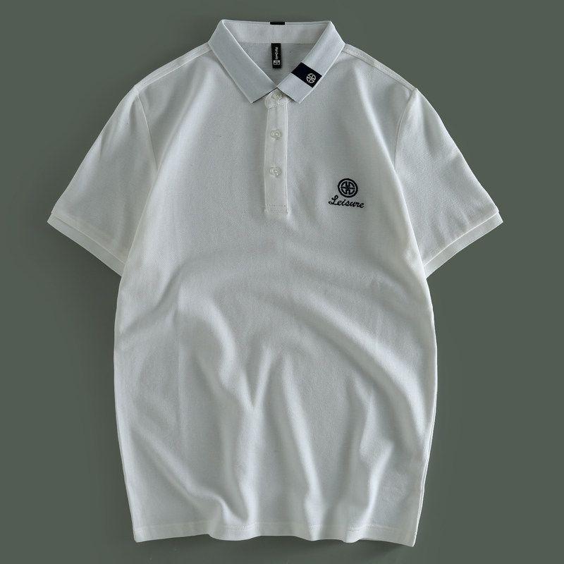 Original Order Withdraw from Cupboard Tail Goods Summer Lapel Embroidered Cotton Half Sleeve T-shirt Men's Business Casual Short sleeve Polo Shirt
