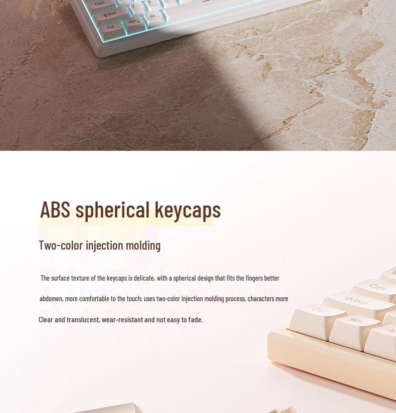 Kabellose, ultra-leise mechanische Gaming-Tastatur für Mädchen – Ideal für Büro & Laptop-Tippen