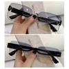 Korean Style Rimless Sunglasses Ins Style Gradient Lenses Rectangular Sun Glasses UV Protection Beach Eyewear for Women & Men