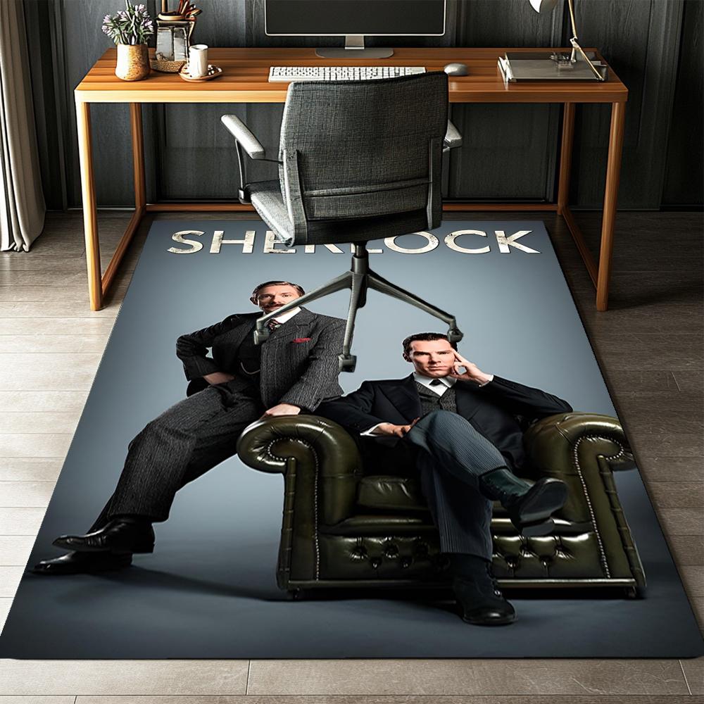 Sherlock Printed Carpet Rug for Office Chair Living Room Bedroom Kitchen Room Decor Gifts