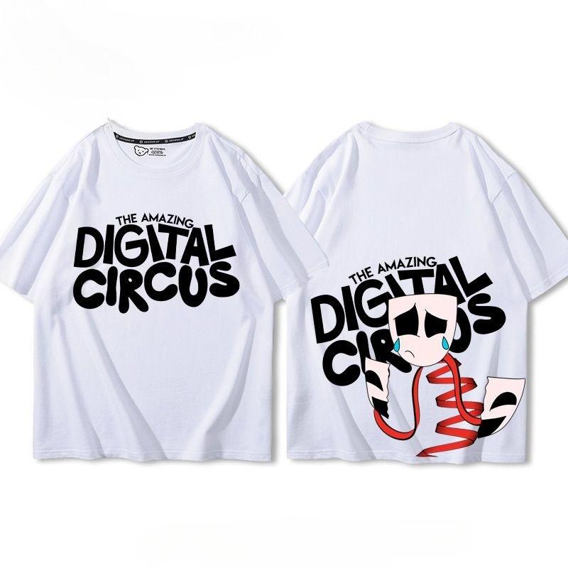 Magic Digital Circus Graphic Printing Pure Cotton Parent-child OutfitT-shirts Short Sleeves Luxury Outdoor Sports Brand Anime