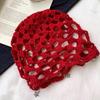 Women Crochet Hollow Star Knitted Summer Beanie Cap Stretchy Breathable Casual Head Cap for Gift Giving