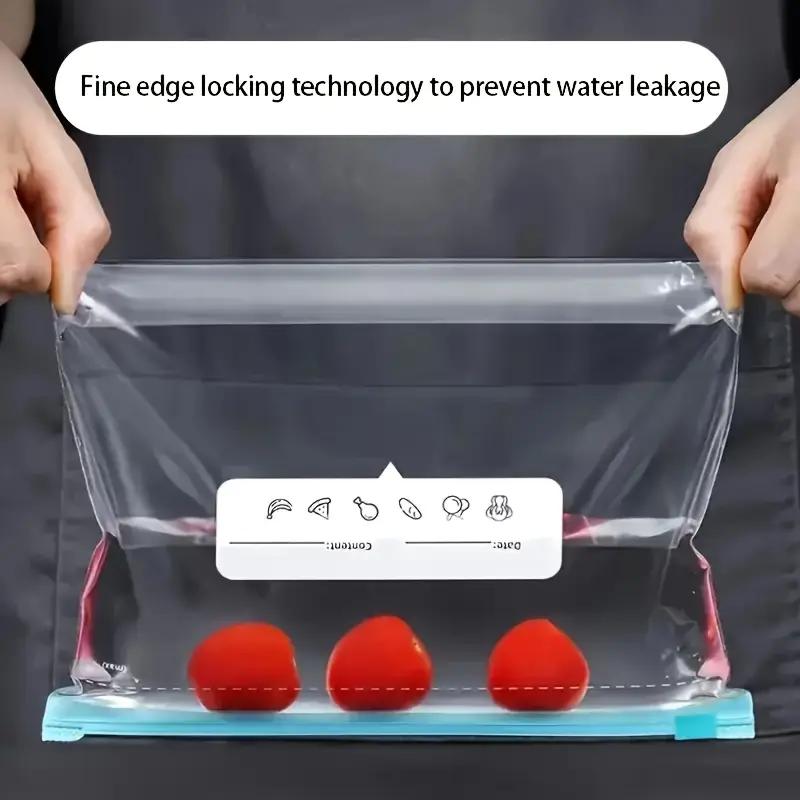 Lot de 10 sacs de congélation réutilisables et anti-fuites avec fermeture à glissière - Garde les aliments frais, idéal pour l'organisation de la cuisine