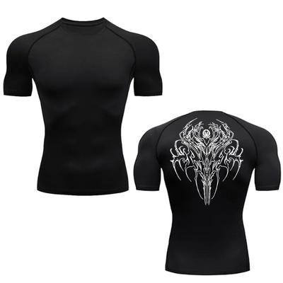 Compressie shirt voor heren hardlopen zomer training T-shirt sportschool sport sneldrogend buiten fietsen joggen training top training elastisch fitnesspak