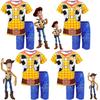 Adorable Toy Story 4 Kids Boys Woody Cosplay Short Sleeve T-shirt And Shorts Set