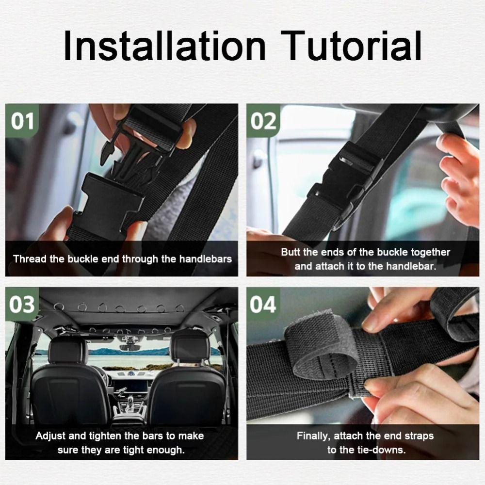 2Pcs 7 Rod Capacity Car Fishing Rod Holder Adjustable Vehicle Fishing Rod Strap  Rear Seats