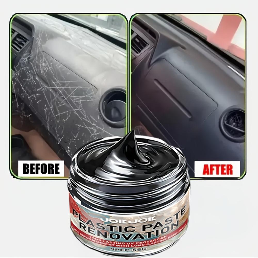 Car Plastic Renewal & Tire Shine Wax - Scratch Repair, Anti-Oxidation & Gloss Restorer for Cars, Motorcycles & Bicycles | Interi