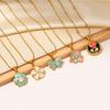 Women's French Retro Flower Pearl Titanium Clavicle Necklace - Exquisite Stainless Steel, High-End Feel, Fade-Resistant.