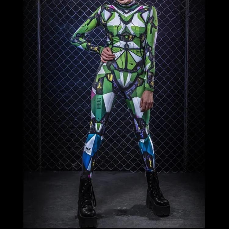 3D Digital Printing Stage Costumes for Adults Halloween Event Carnival Themed Party Cosplay Costume Role-playing Game Jumpsuit