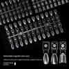 Magnetic False Nail Tip Color Chart 120Pcs Transparent Nail Polish Display Card for Manicure Practice Testing