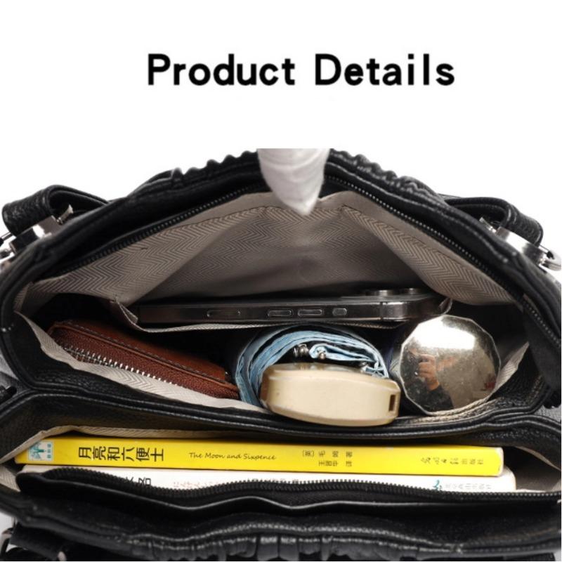 Designer Handbags Women Luxury 2025 Soft PU Leather Crossbody Shoulder Bags High Quality Vintage Tote Bag Large Capacity Famale Hand Bag