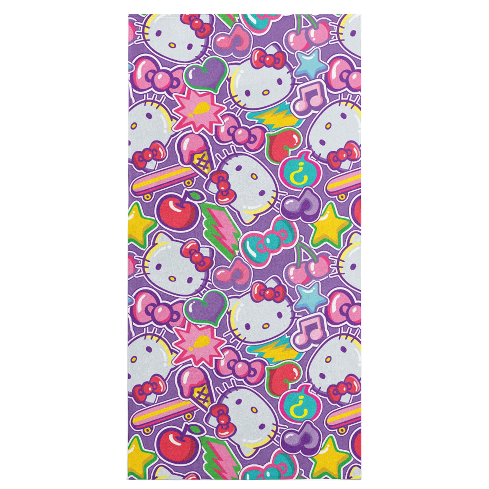 

Hello Kitty Cherry Summer Beach Towel Quick-Dry Sand-Resistant for Gym Hiking Pool Bath Yoga Travel Vacation Essential W40*H60(CM)