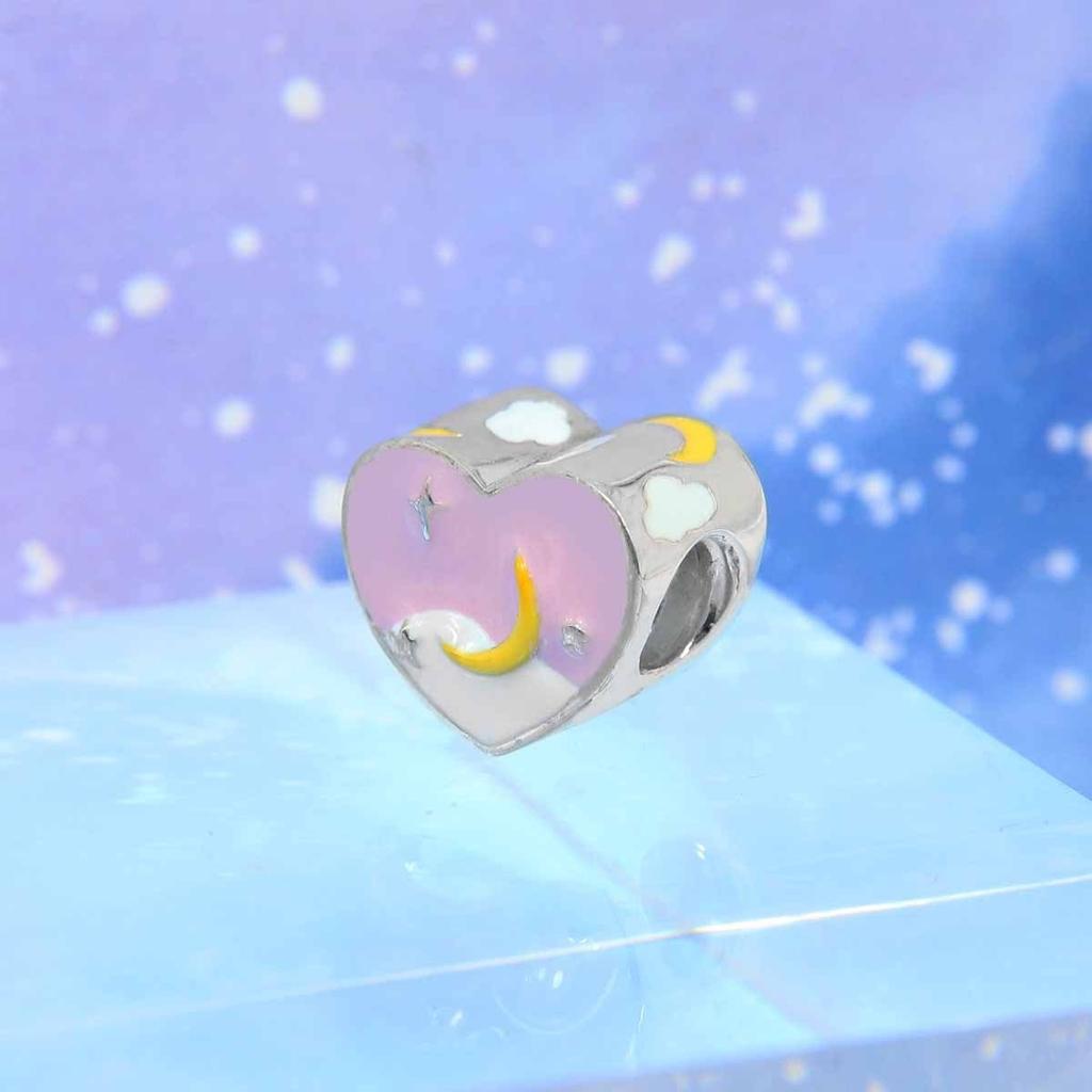 New Copper Romantic Rainbow Stars And Clouds Beads Fit For Original Bracelet Pendant Jewelry Making Accessories