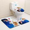 Christmas Bathroom Floor Mat Toilet Three-Piece Set