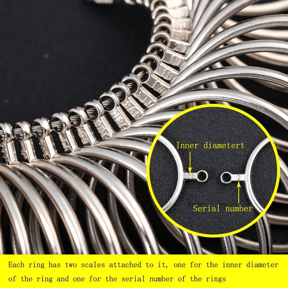 US-Größen 1-27 Armband Handgelenkumfang Messwerkzeug Metall Juwelier Präzises Praktisches Bequemes Schmuckmesswerkzeug
