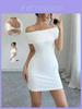 Womens Summer Slip Dress With Splicing Fabric For Casual Office Wear