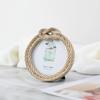 Queen-b Rope Photo Frame, Stylish Tabletop Frame for Displaying Pictures, Photos, and Posters, Perfect As a Gift (Round)