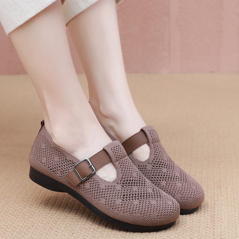 Mocassini da Donna Estivi Traspiranti in Rete Flyknit Slip-On