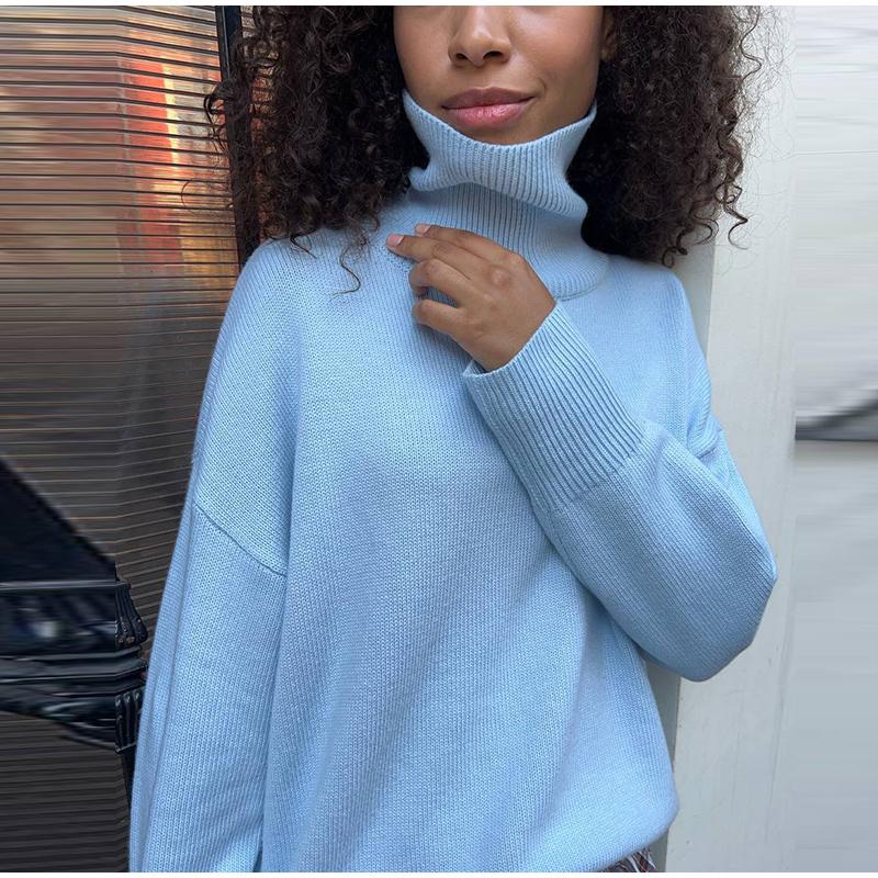 Осень-зима женский свитер модный винтажный женский мягкий теплый вязаный пуловер — фото 13