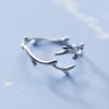 New Simple Fashion Antler   Copper Jewelry Personality Branch Popular Leaf Opening Rings   R039