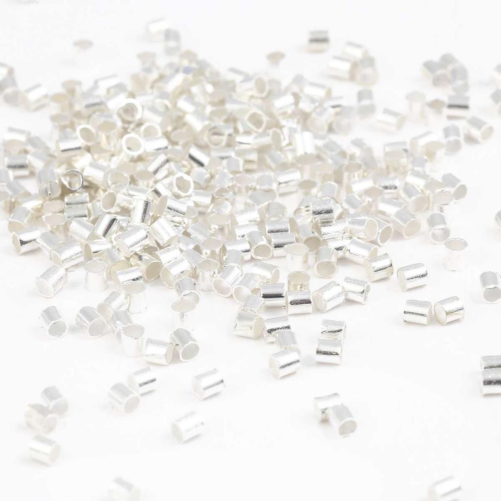 500pcs 5 Colors Micro Stopper Tube Loose Beads Dia 1.5mm 2mm Non-Slip Location Copper Spacer Beads DIY Jewelry Findings