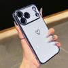 Minimalist Electroplated Openwork Heart Phone Case For Samsung Galaxy A57 A37 A55 A16 5G S26 S25 S24 S23 Ultra Plus TPU Cover