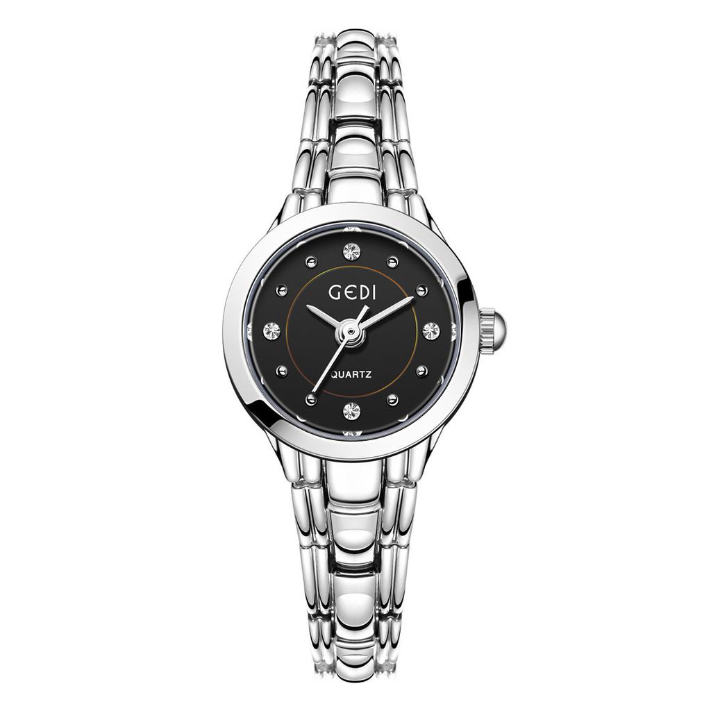Niche Licht Luxe Klein Verfijnd Legering Armband Horloge High-End Gevoel Diamant-Bezet Vrouwen Waterdicht Kwarts Horloge