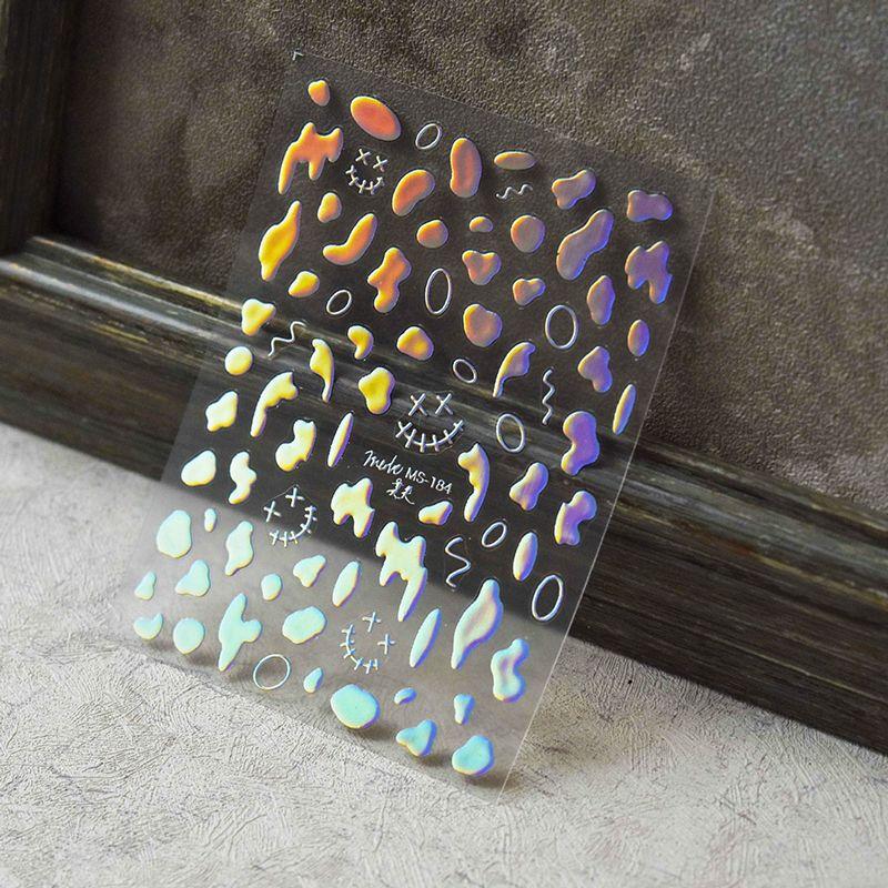 

Серебристый металлик неправильной формы наклейка для ногтей MS-184# Laser Silver