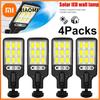 Lampe Solaire Puissante à LED pour Extérieur, Mur de Cour à LED Rechargeable, Induction du Corps Humain, Éclairage de Rue pour Jardin, Terrasse, Porte de Garage