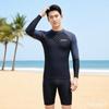 Mens Long Sleeve Rash Guard With Shorts UV Protection Quick Dry Swimwear Swimming Training