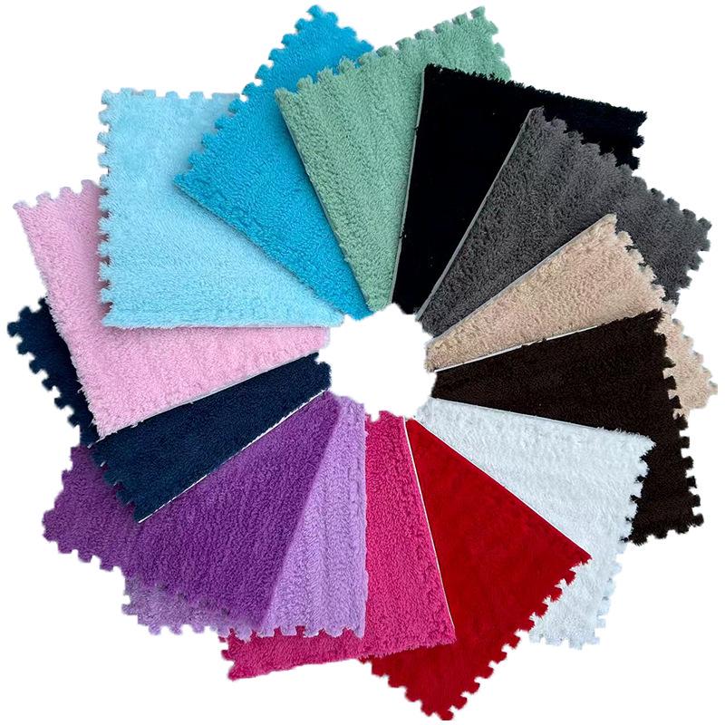Soundproof Plush Patchwork Carpet: Bedroom & Living Room Rug, Free Cut, Silent Bedside Mat