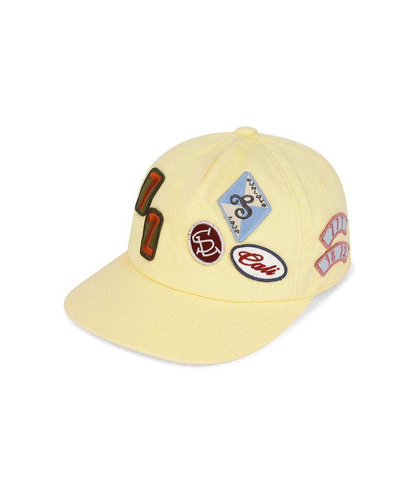 Sseonleobeutueo Multi Patch Trucker Cap Yellow