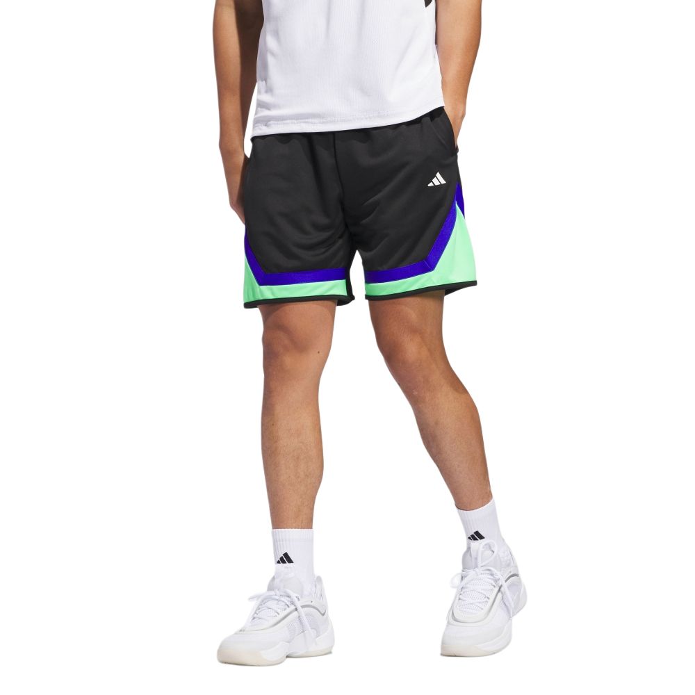 Adidas SS25 Basketball Shorts Men's Black/Bright Green JN4717