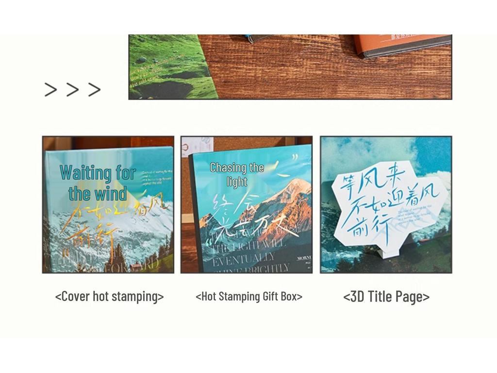 New Year Gift Box: Notebook Set for Students - Diary & Simple Planner with Hot Stamping