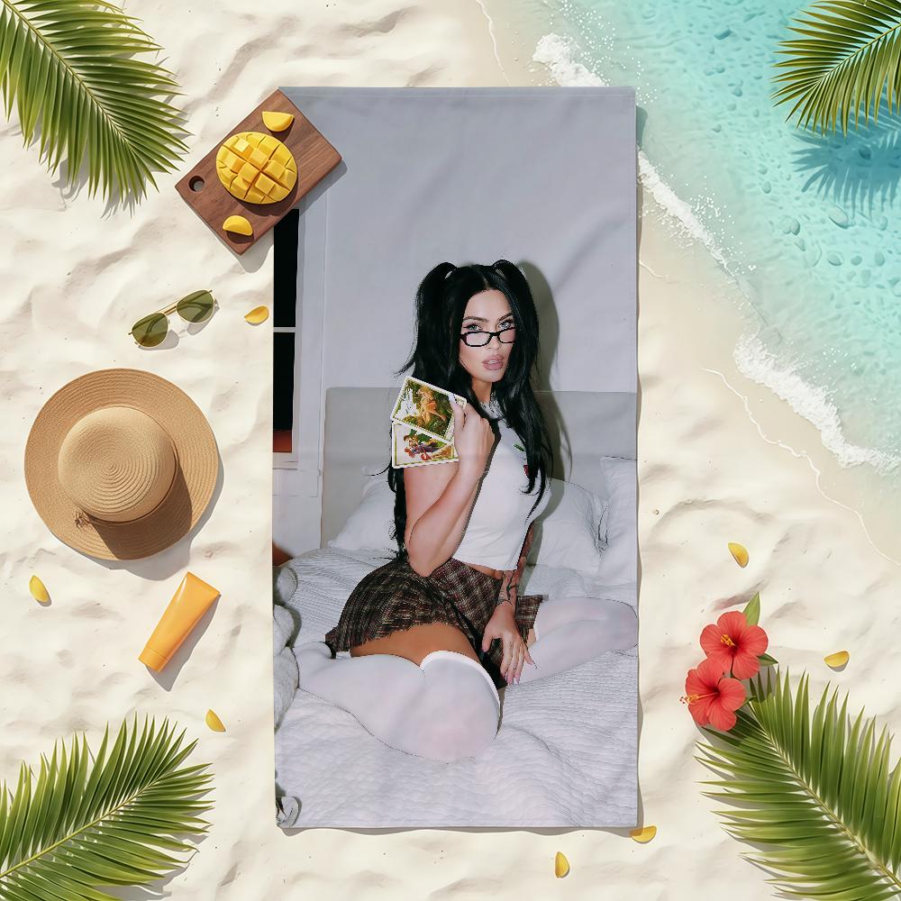 Megan Fox Actor Anime Towel Soft Pool Gift For Travel Gym Shower Camping Quick Dry Sports Beach Towels