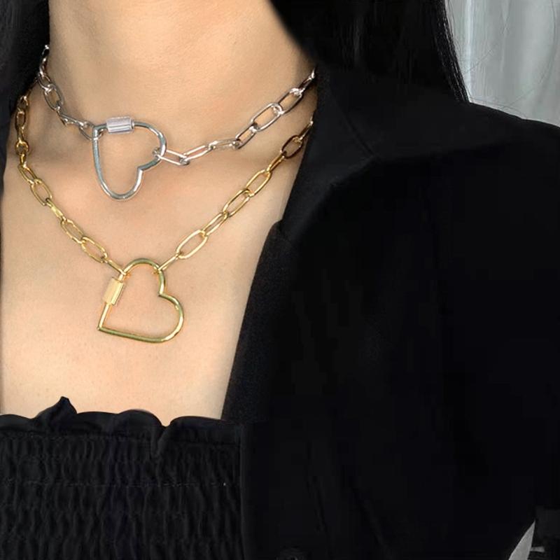 Sturdy Alloy Heart Shaped Keychain Clip Dog Chain Buckle Jewelry Making Supply For Bags Purses DIY Jewelry Accessories