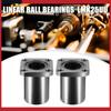 Universal Length Square Flange Linear Ball Bearings Pack of 2 Silver Tone