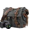 Borsa retrò in tela e pelle bovina per fotocamera DSLR: Custodia Interna Multifunzionale per Uomini e Donne - Fotografia Mirrorless