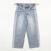 South Korea Badblood American Retro Denim Children's Sports Niche Style Washed and Worn Straight-leg Casual Pants Tide