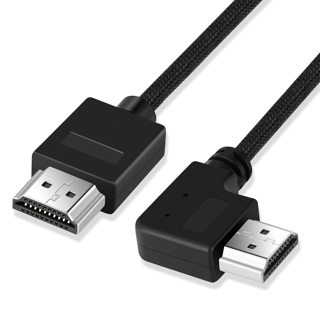

SHULIANCABLE Ультратонкий 8K HDMI 90 градусов, изогнутый влево, гибкий тонкий высокоскоростной кабель, разъем «папа-папа», компьютерный HDTV 2.1, Г-образный кабель, Г-образный 4K при 120 Гц