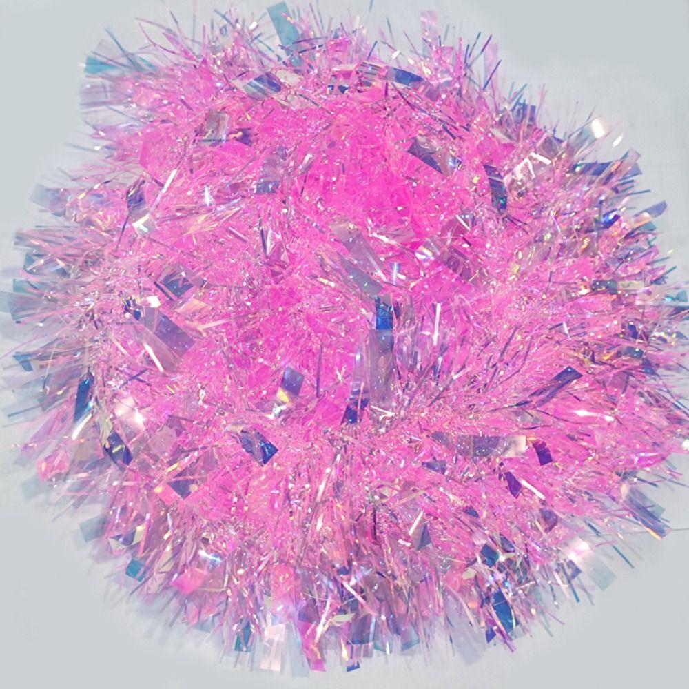 Guirnalda Navideña de Purpurina con Tiras de Colores, Cinta para Decoración de Árbol de Navidad DIY para Decoración del Hogar