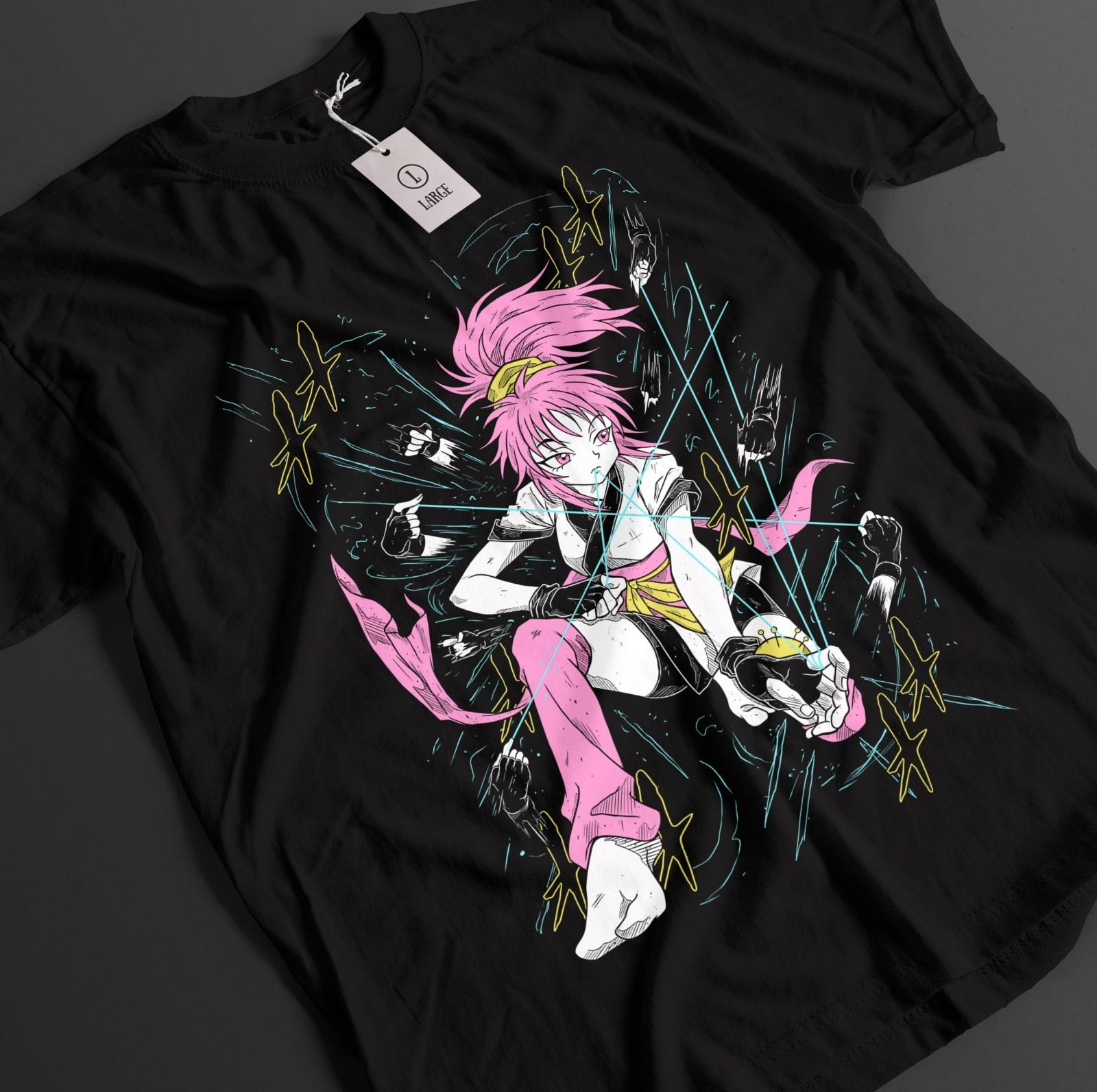 Hunter x Hunter Shirt Machi Komachine T-Shirt Mens Womens Tees Top Gon Hisoka HxH Anime Unisex Tee XL