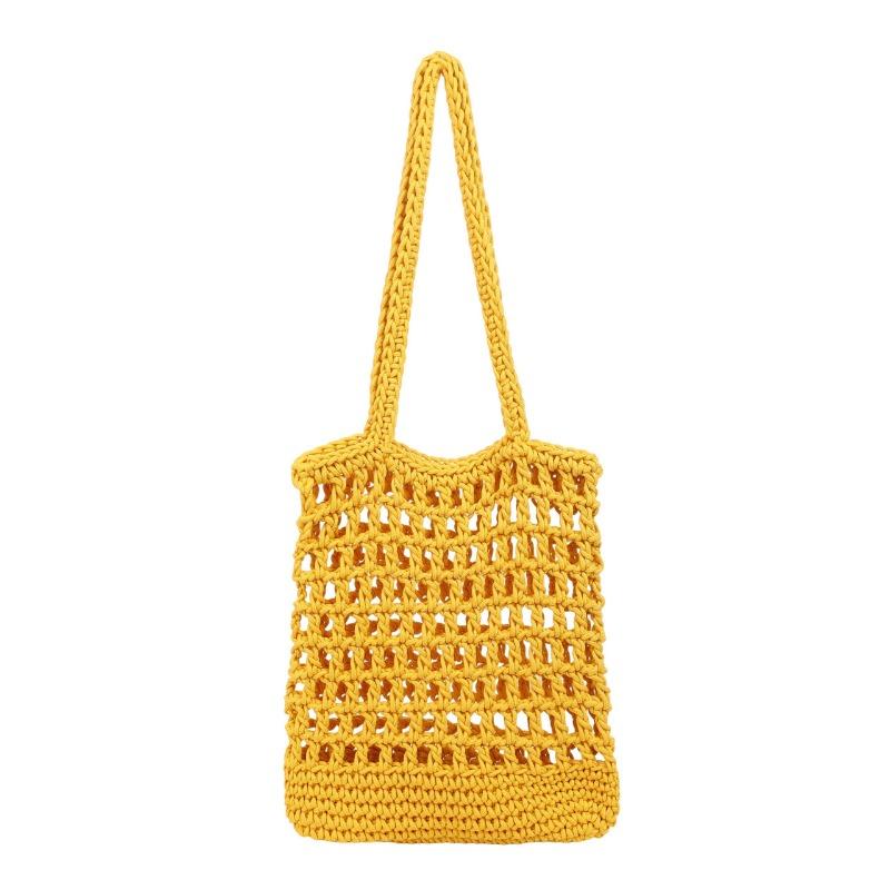 Hollowed-out Leisure Vacation Beach Bag with Large Capacity Single-shoulder Bag