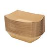 50PCS 16oz Paper Food Boat Trays Reusable Kraft Paper Pet Food Bowl for French Fries Nachos Snack Hot Dog Taco BBQ