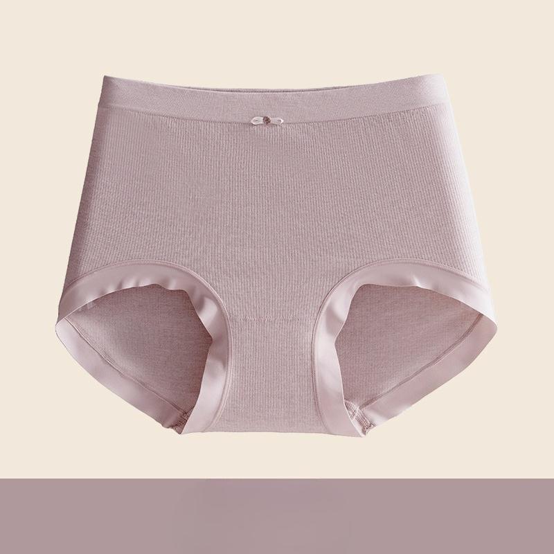 

Large Size Women s Spring and Autumn Knitted Anti Bacteria Non Mark Abdominal High Waist Triangle Briefs XXL