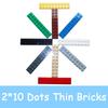 Non-Toxic 20Pcs 3832 Size 2X10 Dot Plate Moc Assemble Particles Diy Building Blocks 2*10 Figures Bricks Educational Creative Toy For Kid