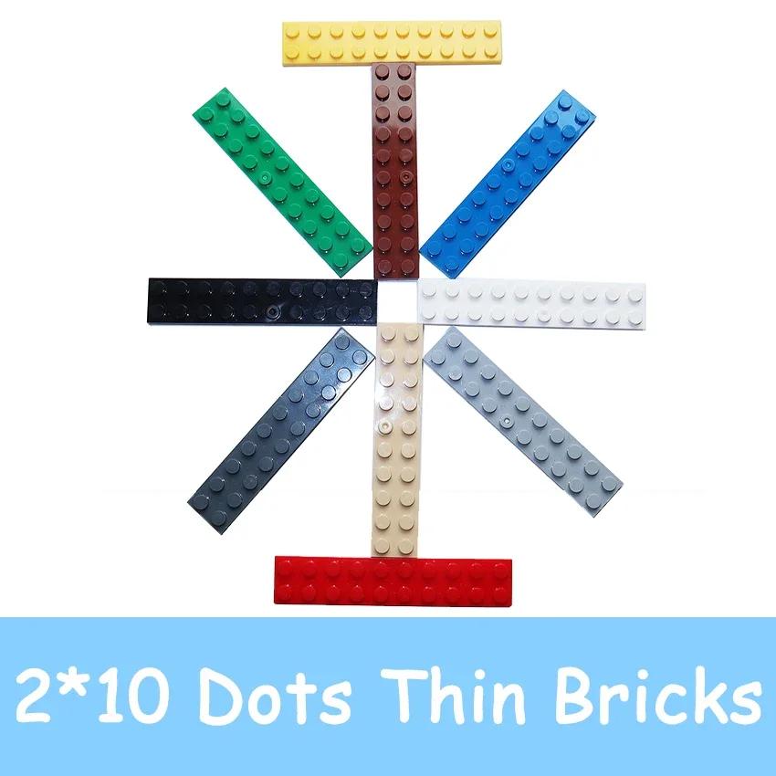 Non-Toxic 20Pcs 3832 Size 2X10 Dot Plate Moc Assemble Particles Diy Building Blocks 2*10 Figures Bricks Educational Creative Toy For Kid