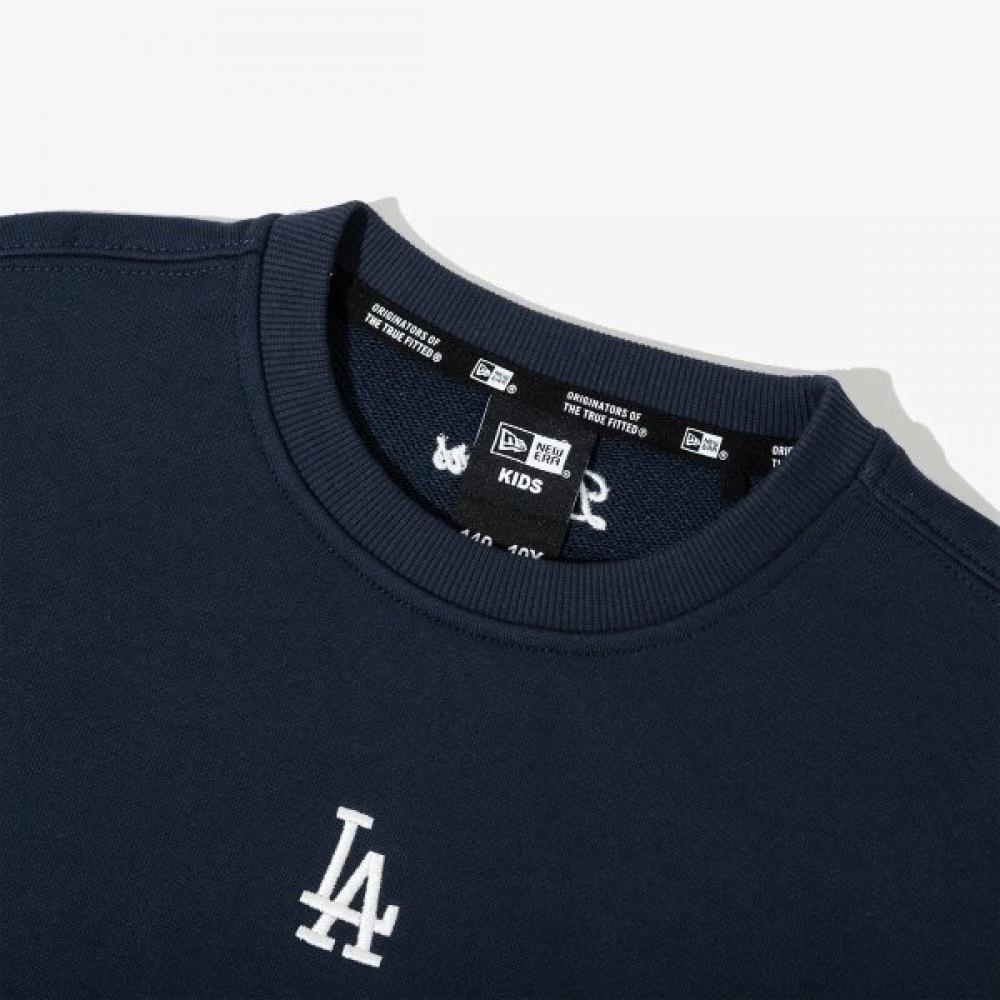 Mlb Kids La Dodgers Point Logo Sweat Dress Blues 14443523