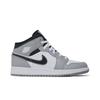 Air Jordan 1 Mid GS Light Smoke Grey Retro Sneakers 554725-078