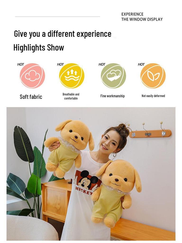Senbei Poodle Doll Plush Toy - Cute Qixi or Children's Day Gift for Girlfriend